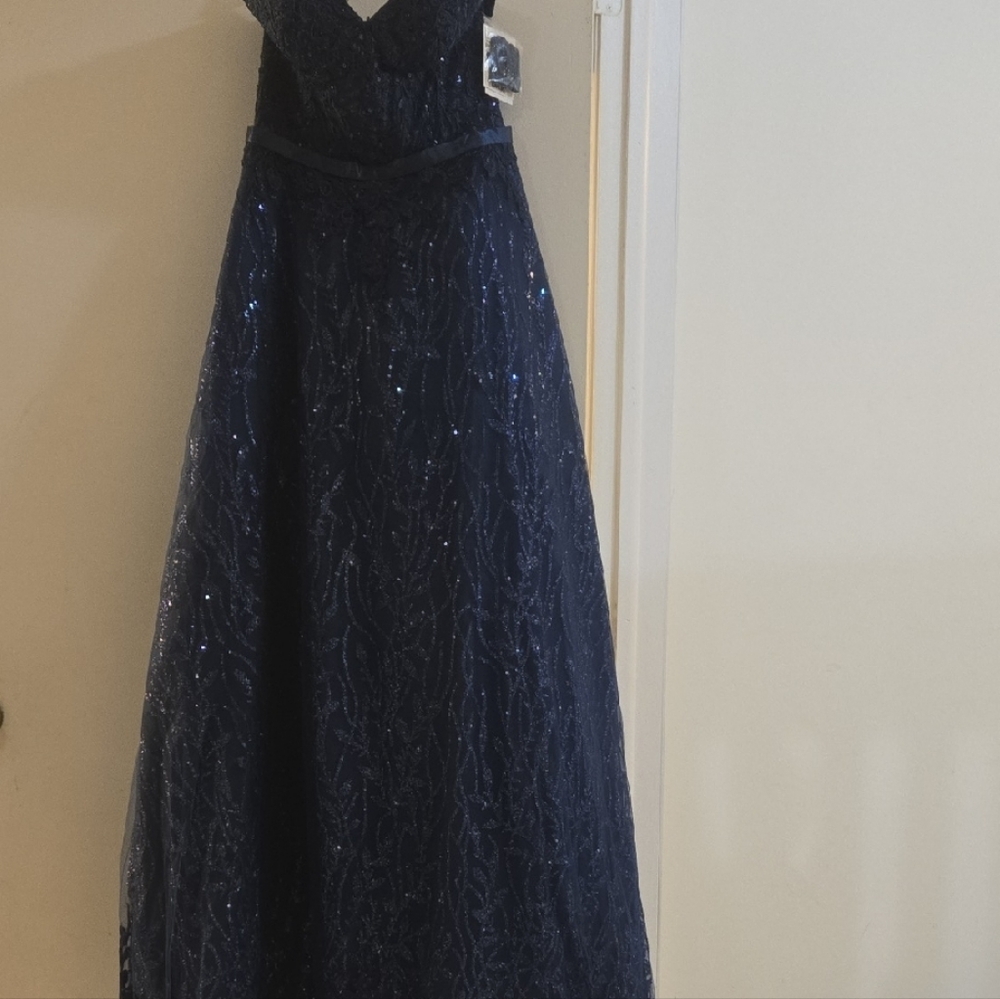 Sparkling Midnight Blue Maxi Dress
